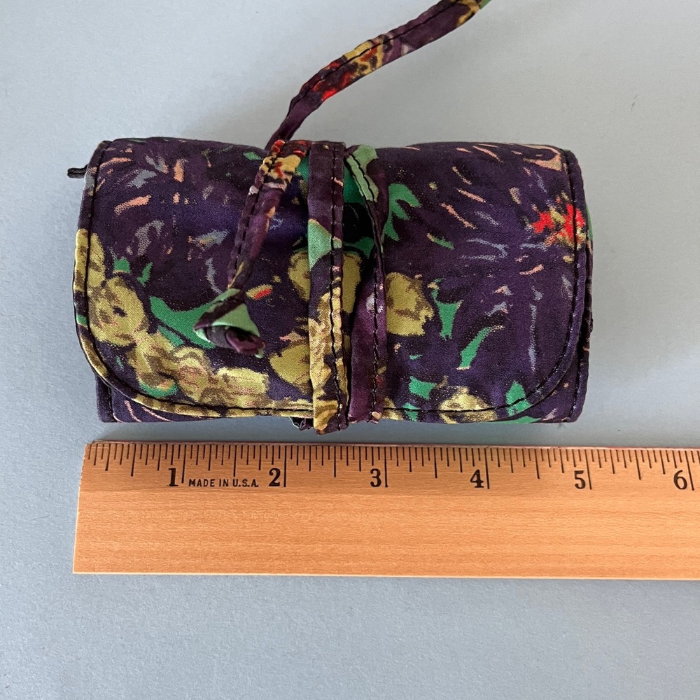 Vintage J.Crew Y2K Floral Jewelry Roll Travel Organizer
